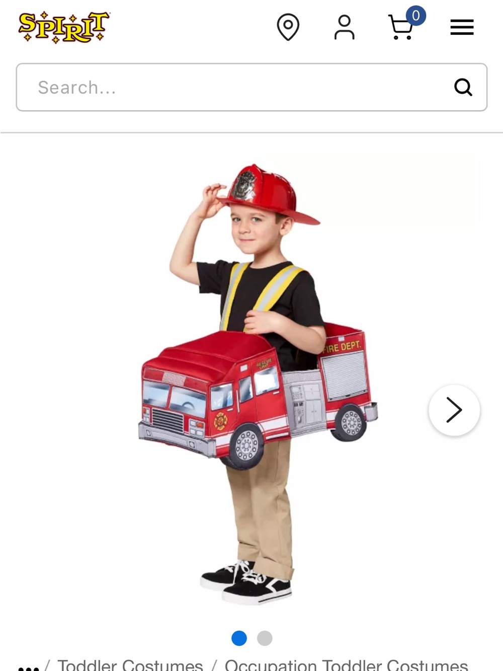 Spirit Red Fire Truck Dress-Up Costume with Red Helmet